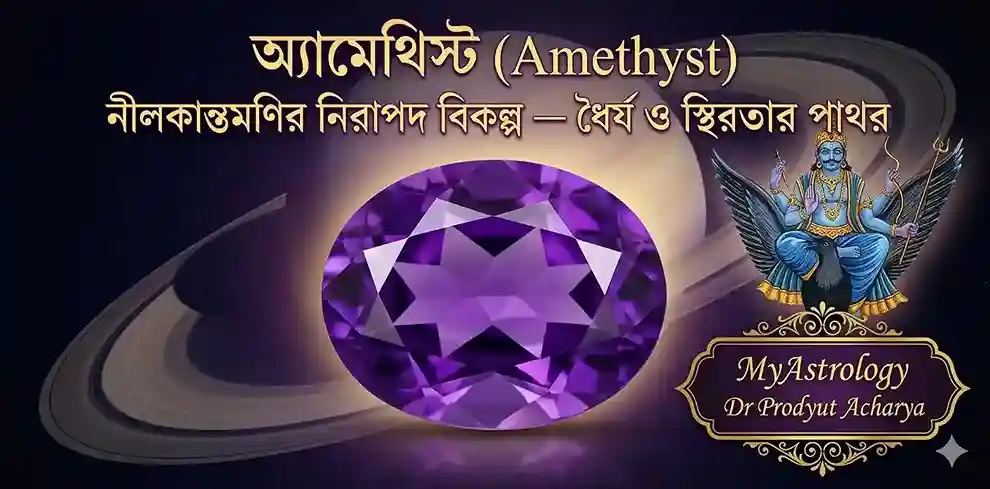 অ্যামেথিস্ট উপরত্ন Amethyst Saturn Shani Upa Ratna Vedic Astrology