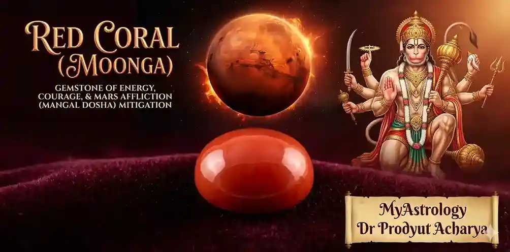 প্রবাল মুঙ্গা রত্ন Red Coral Mars Graha Benefits Vedic Astrology